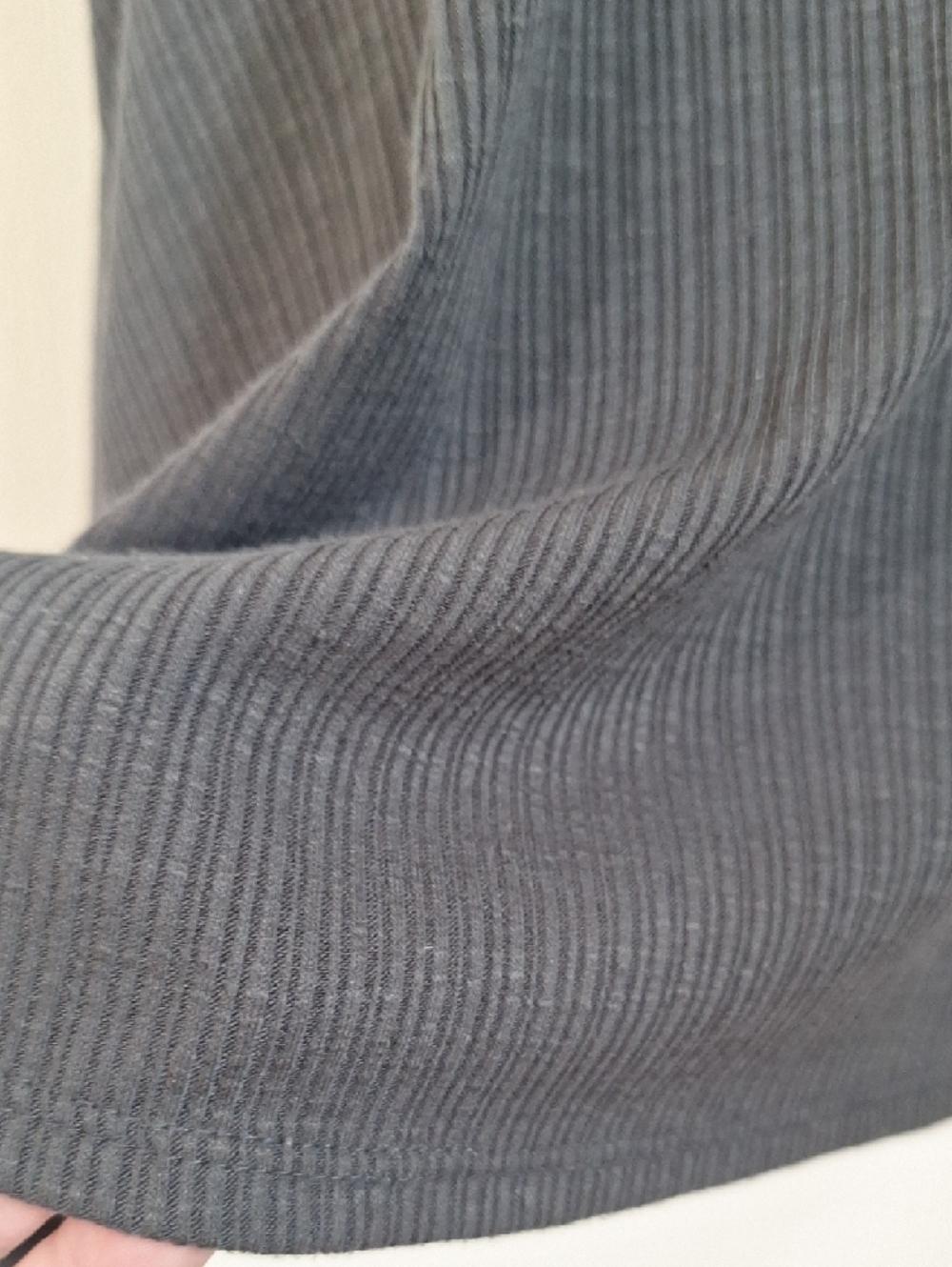 Women's Ribbed Sleeveless Tank Top - Charcoal Gray - Picture 3 of 9